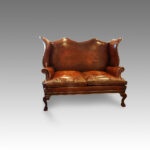 Georgian leather wing sofa Now Sold