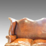 Georgian leather wing sofa Now Sold - Image 4