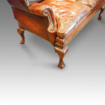 Georgian leather wing sofa Now Sold - Image 6