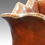 Georgian leather wing sofa Now Sold - Image 7