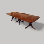 Georgian mahogany 3 pillar dining table - Image 10