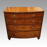 Georgian mahogany bow fronted chest