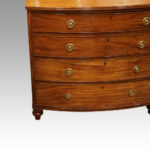 Georgian mahogany bow fronted chest - Image 4