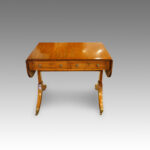 Georgian mahogany sofa table with cross banding
