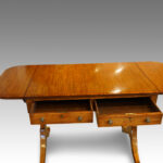 Georgian mahogany sofa table with cross banding - Image 7