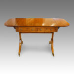 Georgian mahogany sofa table with cross banding - Image 2