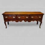 Georgian oak cabriole leg dresser base