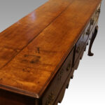 Georgian oak cabriole leg dresser base - Image 13