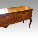 Georgian oak cabriole leg dresser base - Image 9