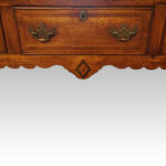 Georgian oak cabriole leg dresser base - Image 8