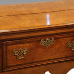 Georgian oak cabriole leg dresser base - Image 11