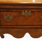 Georgian oak cabriole leg dresser base - Image 9