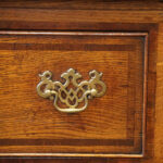 Georgian oak cabriole leg dresser base - Image 7