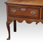 Georgian oak cabriole leg dresser base - Image 5
