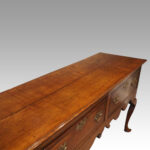 Georgian oak cabriole leg dresser base - Image 4