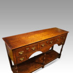 Georgian oak pot board dresser base - Image 13