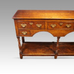 Georgian oak pot board dresser base - Image 6