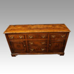 Georgian oak dresser cupboard base - Image 4