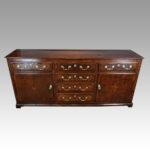 Georgian oak inlaid dresser base