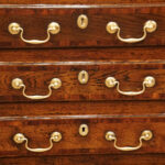 Georgian oak inlaid dresser base - Image 3