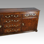 Georgian oak inlaid dresser base - Image 5