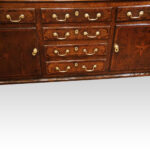 Georgian oak inlaid dresser base - Image 7