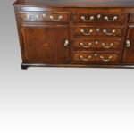 Georgian oak inlaid dresser base - Image 6
