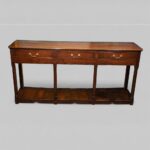 Georgian oak long pot board dresser base