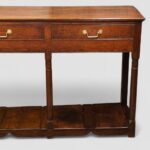 Georgian oak long pot board dresser base - Image 4