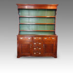 Georgian oak north country dresser with rack