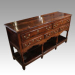 George III oak dresser base - Image 13