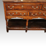 George III oak dresser base - Image 10