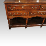 George III oak dresser base - Image 9
