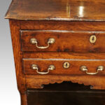 George III oak dresser base - Image 7