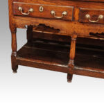 George III oak dresser base - Image 6