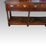 Georgian oak pot board dresser base - Image 8