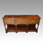 Georgian oak pot board dresser base - Image 13