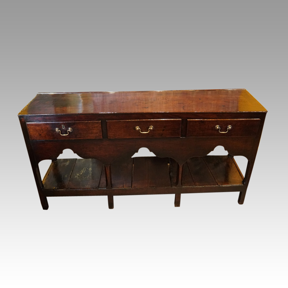 Georgian-oak-rustic-dresser-base.jpg Georgian oak rustic dresser base - Image 1