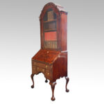 Edwardian walnut bureau bookcase - Image 12