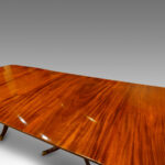 Georgian style 3 pedestal mahogany dining table - Image 4