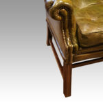 Georgian style leather wing chair - Image 3