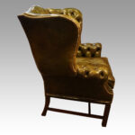 Georgian style leather wing chair - Image 6