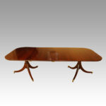 George VI mahogany pedestal dining table - Image 7