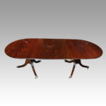 Antique mahogany pedestal dining table