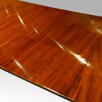 Georgian style mahogany twin pillar dining table - Image 3