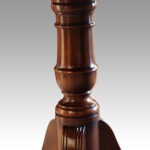 Georgian style mahogany twin pillar dining table - Image 2
