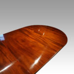 Georgian style mahogany twin pillar dining table - Image 4