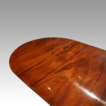 Georgian style mahogany twin pillar dining table - Image 6