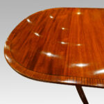 Georgian style mahogany twin pillar dining table - Image 6