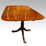 Georgian style mahogany twin pillar dining table - Image 5